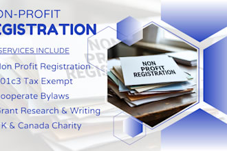 register your nonprofit, reinstate 501c3, draft bylaw, file irs form 990 or 1023