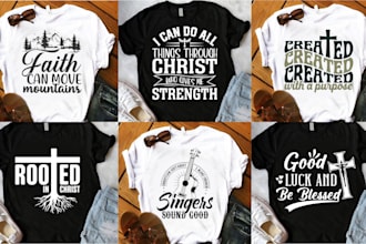 design custom typography bible verse christian tshirt design