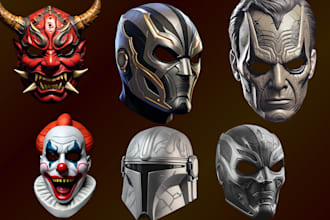 sculpt cosplay 3d mask 3d helmet halloween mask printable mask for 3d printing