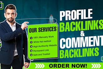 create high quality blog comments backlinks profile  linkbuilding da dr 90 plus
