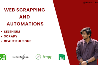 do python web scrapping, bot development in selenium