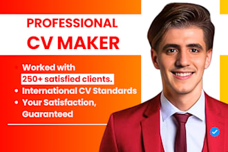 create a professional CV design and resume as an expert CV maker and CV writing