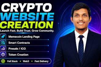 create crypto website,memecoin,presale,smart contract