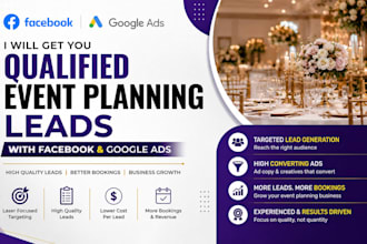 get you qualified event planning leads with facebook and google ads