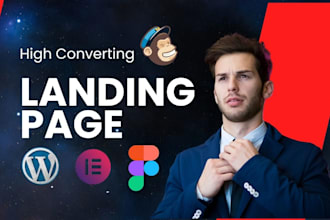 build landing page website design using elementor pro