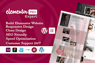 be elementor expert to build elementor website creatively