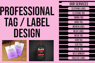 design premium custom clothing labels, neck labels, shirt tags, and hang tags