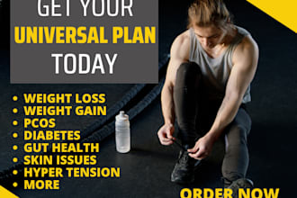 be your clinical nutritionist providing universal plan