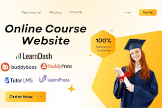 develop buddyboss lms wordpress website using tutor lms and learndash