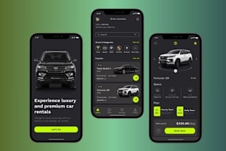 develop cross platform car rental app, luxury car rental app
