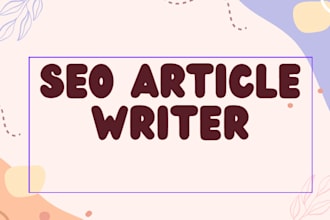 do SEO article writing, content writing and blogs