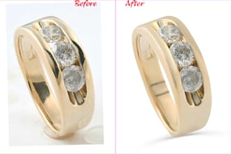 do high end jewelry retouching  jewelry photo editing service