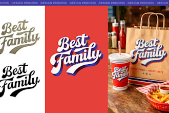 custom a hand lettering design logo