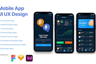 design clean mobile ui UX for your app, sites and brand