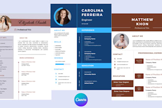 make professional CV, cover letter resume design using canva