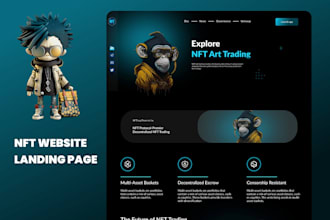 design modern nft website and nft landing page UI UX in figma