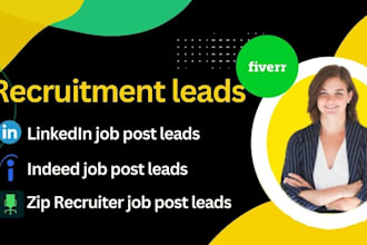 collect recruitment leads from zip recruiter linkedin, indeed job
