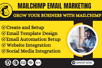 design mailchimp email template and setup automation