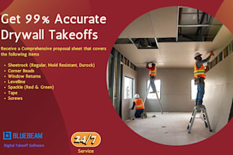 do drywall takeoffs and cost estimate