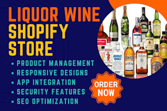 design wine liquor coffee brewery alcohol beverage grocery shopify store website