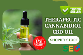 create therapeutic cbd shopify store, dropshipping store shopify website
