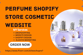 profitable perfume shopify store cologne fragrance deodorant cosmetic website