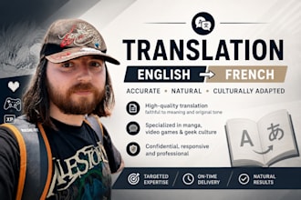 translate english to french for video games and comics