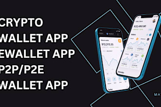 develop crypto wallet app, ewallet app, p2p wallet app,