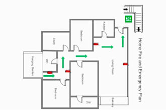 design fire emergency evacuation plan map diagram for your building