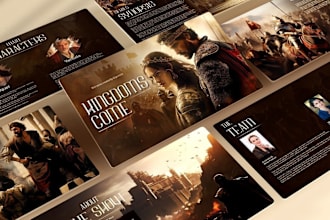 design a winning custom pitch deck for your film, TV series, film pitch deck