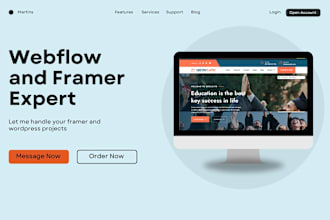 webflow developer framer expert figma to framer landing page webflow website