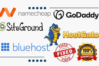 fix domain, cpanel, ssl, mail issue of godaddy, hostgator, bluehost, namecheap