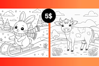 create unique children coloring books for amazon KDP