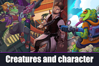 illustrate fantasy art creatures and characters