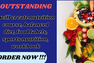 create nutrition training course, manual guide, powerpoint, workbook