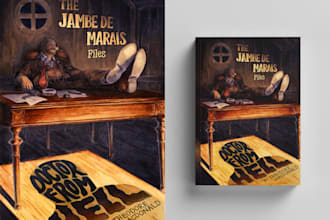 create book cover with specialize hand drawn illustration