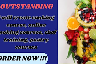 create cooking course, online cooking courses, chef training, pastry courses