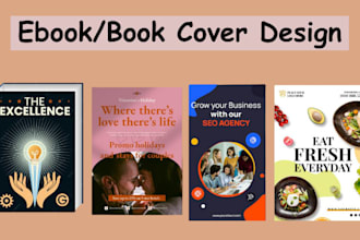 design ebook cover design or book cover, KDP cover design