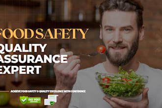 create customized haccp plan or sop, training manual of food safety and quality