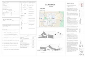 draw barndominium and pole barn house approval drawing in autocad and revit