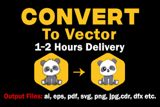 do vector tracing, recreate, redraw logo or convert to vector