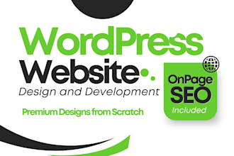make your premium wordpress website design and development with onpage SEO