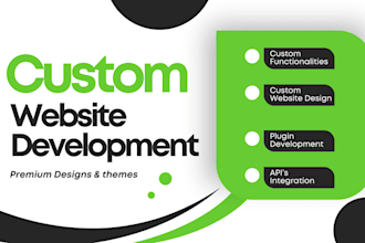 do custom website development and design, custom plugins, theme and websites