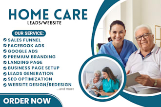 do home care leads home care website elderly care leads hospice medicare leads