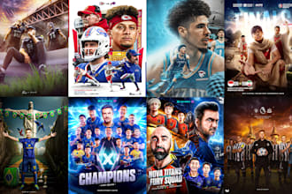 design sports graphics, posters, flyers, football, nba, NFL