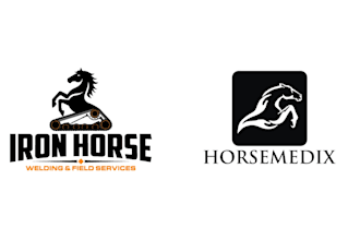 design creative racing, horse logo with satisfaction guaranteed