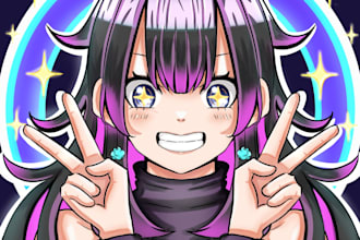 draw you 2d anime art and illustration