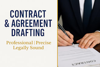 draft, review, and edit legal contracts, agreements, letters