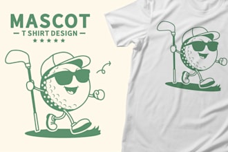 do custom vintage cartoon character mascot t shirt design