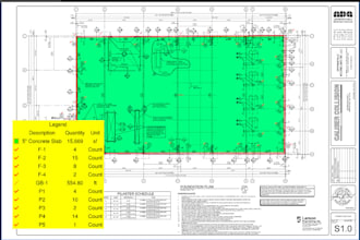 do detailed concrete, rebar takeoff and estimation